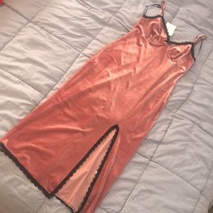 NWT Mauve Velvet slip dress